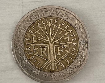 1999年 2ユーロ硬貨 フランス - 記念収集通貨 - Etsy 日本