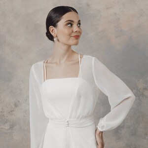 White dress with chiffon overlay cheap