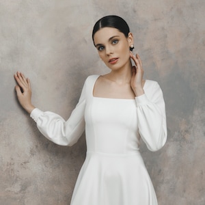 Court neckline dress cheap