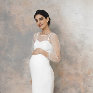 Elegant maternity wedding dress, elopement pregnancy wedding dress – Rita