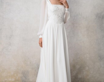 Abito Lungo Taglie Forti SCOMCHIC Con Scollo Quadrato E Maniche A Lanterna – Eleganza Con Cintura, Per Matrimoni E Cocktail