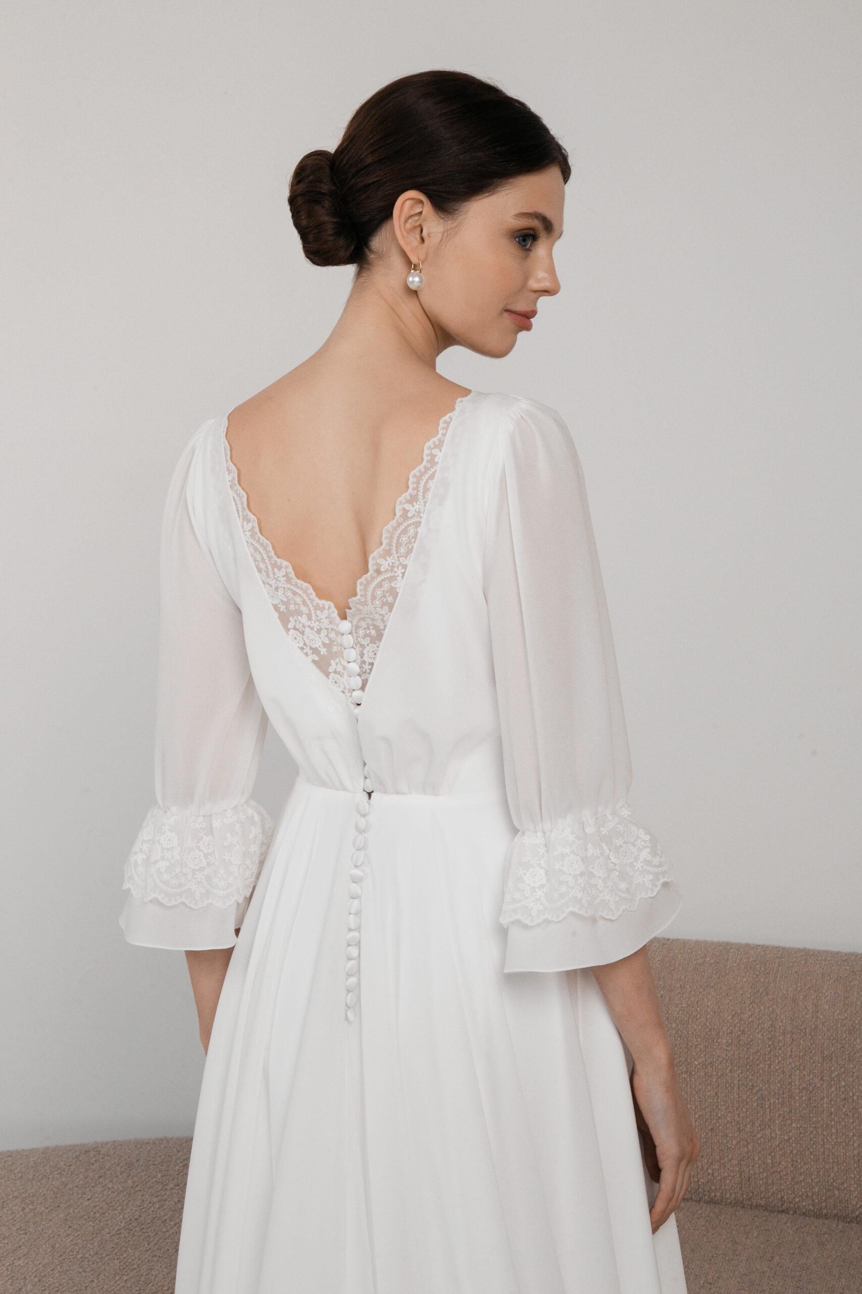 Long Flowy Elopement Dress - Etsy