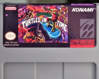 Teenage Mutant Ninja Turtles 4: Turtles in Time - for SNES consoles - working cartridge - NTSC or PAL region - Fantasitc Condition