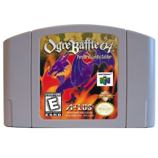 Ogre Battle 64 - 1996 game - for N64 consoles - working cartridge / game pak - NTSC region - great condition