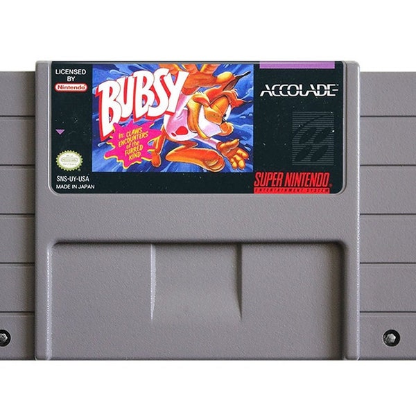 Bubsy: Claws Encounters of the Furred Kinds - for SNES Console - working cartridge - NTSC or PAL region - Fantastic condition