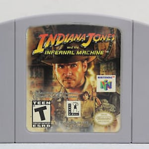 Indiana Jones and The Infernal Machine - gra z 1996 r. - na konsole N64 - działający kartridż / pakiet gry - region NTSC lub PAL - świetny stan