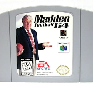 Madden Football 64 - na konsole N64 - działający kartridż / pakiet gry - region NTSC lub PAL - doskonały stan