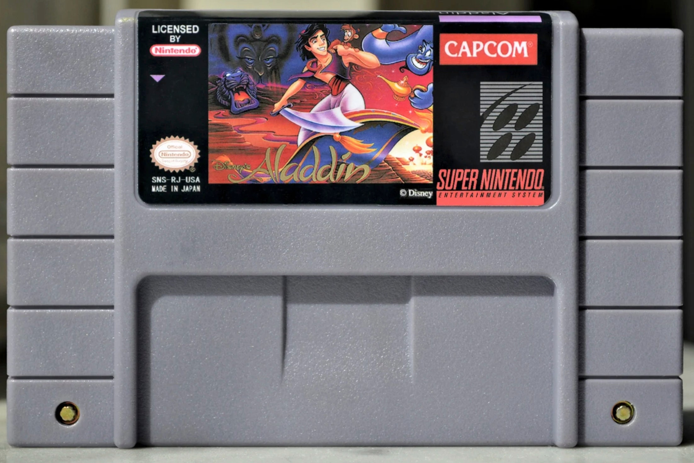 Sælger tredobbelt Mount Vesuv Aladdin 1993 for SNES Consoles Working Cartridge NTSC - Etsy
