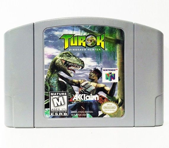 Turok: Dinosaur Hunter 1996 game for N64 consoles working cartridge  game pak NTSC or PAL region great condition