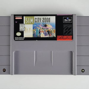 Sim City 2000 - na konsole SNES - działający kartridż - region NTSC lub PAL - fantastyczny stan // gra fabularna
