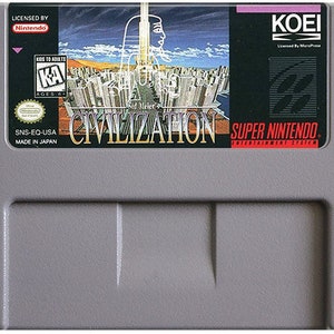 Civilization - na konsolę SNES - działający kartridż - region NTSC lub PAL - fantastyczny stan