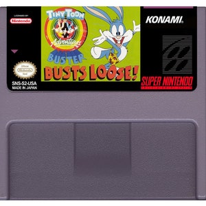 Tiny Toon Adventures: Buster Busts Loose! - na konsole SNES - działający kartridż - region NTSC lub PAL - fantastyczny stan // gra fabularna