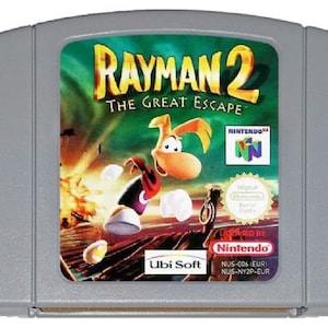 Rayman 2: The Great Escape - 1996 game - for N64 consoles - working cartridge / game pak - NTSC or PAL region - great condition
