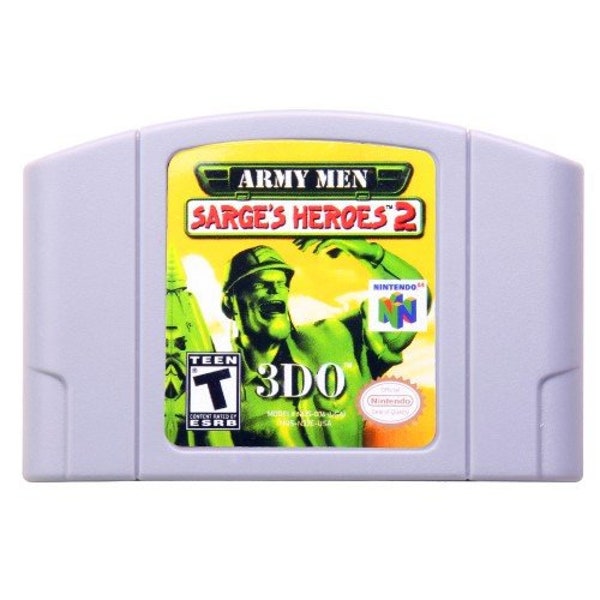 Army Men Sarge’s Heroes 2 - for N64 consoles - working cartridge / game pak - NTSC or PAL region - Great condition