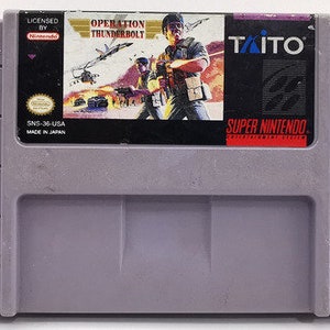 Operation Thunderbolt - dla konsoli SNES - działający kartridż - region NTSC lub PAL - fantastyczny stan