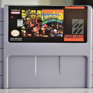 Donkey Kong Country 2: Diddy&#39;s Kong Quest - 1995 game - for SNES consoles - working cartridge - NTSC or PAL region - great condition