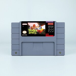 Thunder Spirits - na konsolę SNES - działający kartridż - region NTSC lub PAL - fantastyczny stan