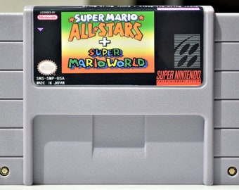 Super Mario All-Stars + Super Mario World - Juego de 1994 - para consolas SNES - Cartucho funcional - Región NTSC o PAL - Excelente estado