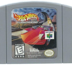 Hot Wheels Turbo Racing - N64 コンソール用 - 動作カートリッジ / ゲーム パック - NTSC または PAL リージョン - 良好な状態