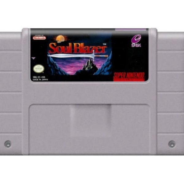 Soul Blazer - for SNES consoles - working cartridge - NTSC or PAL region - Fantastic condition // role-playing game