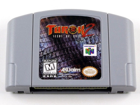 Turok 2: Seeds of Evil 1996 game for N64 consoles working cartridge  game pak NTSC or PAL region great condition