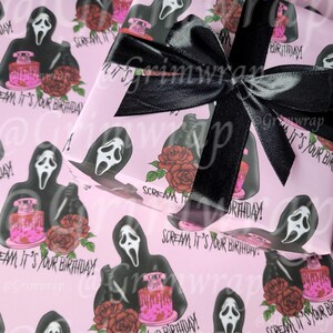 Scream, It's Your Birthday Grimwrap | Horror Movie Wrapping Paper ...