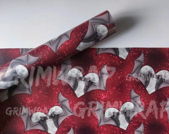 Batty for You Grimwrap | Gothic Bat Anniversary Gift Wrap