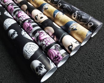 Rollos GrimWrap: Papel de regalo gótico y espeluznante: ¡combina y combina!