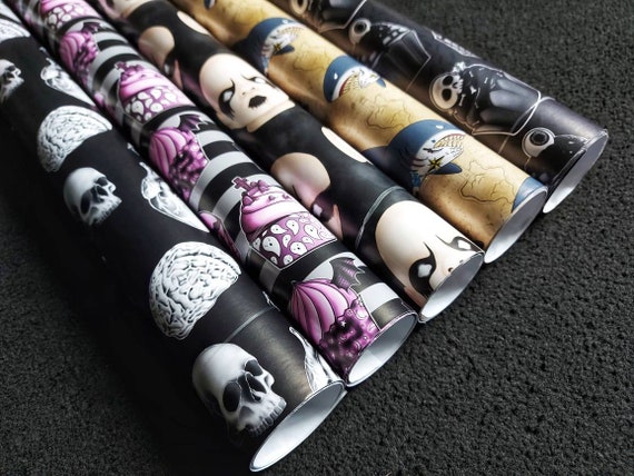 GrimWrap Rolls: Goth Spooky Gift Wrap - Mix & Match