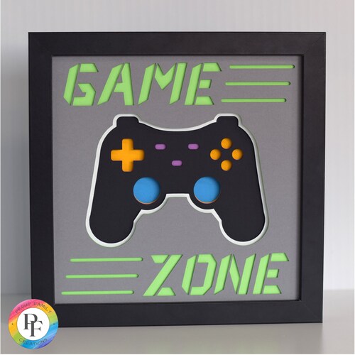 3d Game Zone SVG Gamer Shadow Box Game Room Svg Layered Etsy