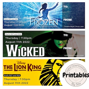 Personalisiertes Musical-Theaterticket - Digitaler Download, nur digital gesendet