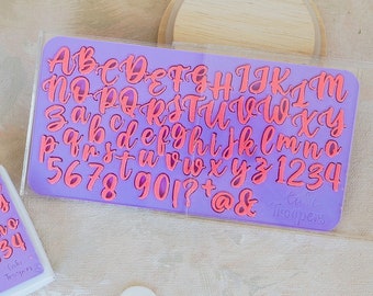 Florence Alphabet Stamp - cake stamp, cake / cookie fondant decorating supply, fondant stamp, cake embosser stamp, letter press set