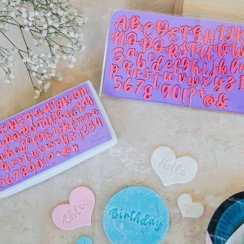Font Letter Alphabet Cookie Embosser Set Sunday Etsy