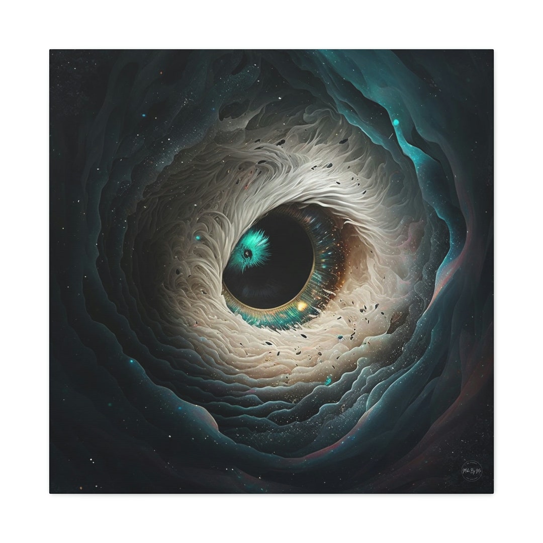 Abstract Eye of the Black Hole Universe Canvas Art Print Night Sky ...