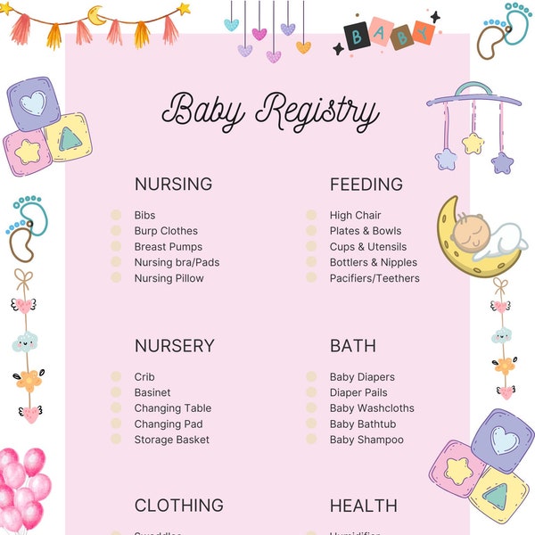 Cute Baby Registry checklist, Baby Shower, Baby, Baby must have list, Newborn