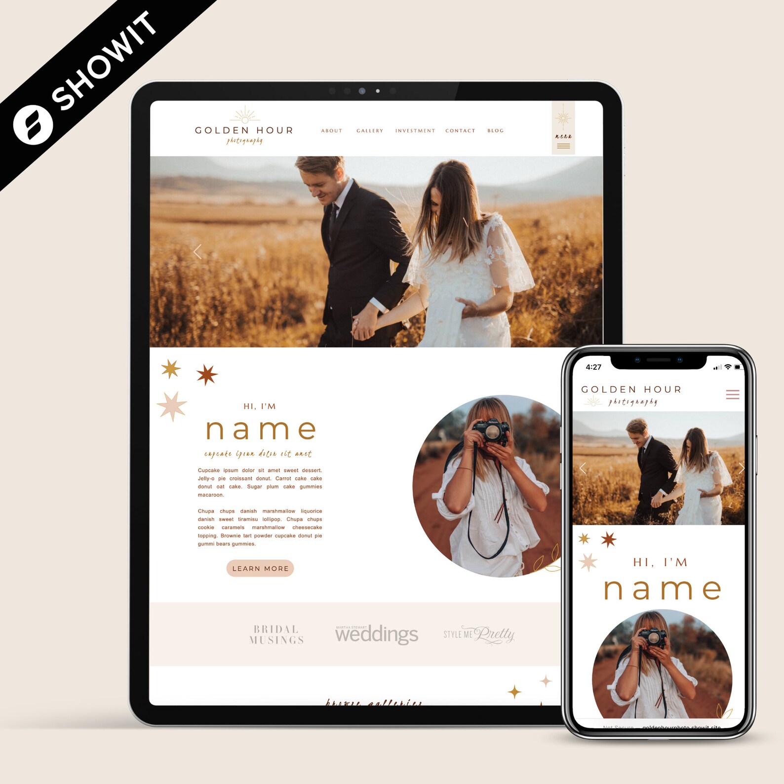 Showit Website Template Showit Website for Photographers Etsy