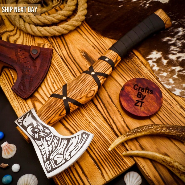 Hand Forged Axe - Birthday Gift Boyfriend Birthday Gift Anniversary Gift Anniversary Gift For Him Tomahawk Axe Personalized Gifts Viking Axe
