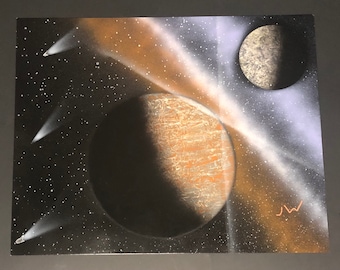 Planet and Moon Paintings Collection #1