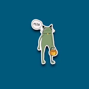 Halloween Kitty Frog  | Waterproof, Weatherproof, Vinyl Sticker
