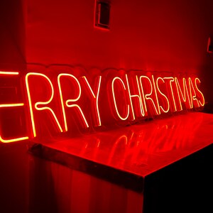Merry Christmas Neon Sign Custom Led Neon Sign Christmas Party Decor
