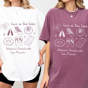 Love On The Lake Bachelorette Shirts, Lake Life Bachelorette Party Shirts, Custom Love On The Lake Shirts, Camp Bachelorette Shirts