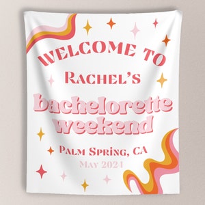 Custom Tapestry, Custom Bachelorette Tapestry, Bachelorette Party Decor, Bachelorette Welcome Banner, Personalized Bachelorette Banner