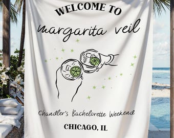 Margarita Veil Bachelorette Tapestry, Margarita Veil Bachelorette Decorations, Custom Bachelorette Banner, Bachelorette Welcome Sign