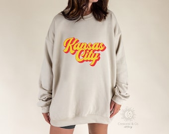 Kansas City Sweatshirt, Retro Kansas City Crewneck, Kansas City Football Shirt, Kansas City Gift, KC Football Sweatshirt, Kansas City Shirt