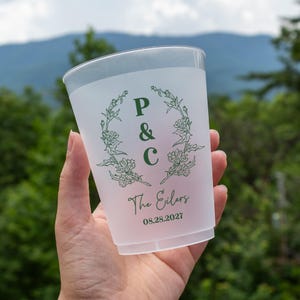 Custom Frosted Wedding Cups, Wedding Frosted Cups, Personalized Wedding Cups, Wedding Cups Frosted, Custom Wedding Cocktail Cups, Bar Cups