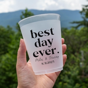 Custom Frosted Wedding Cups, Frosted Cups, Wedding Frosted Cups, Personalized Wedding Cups, Wedding Cups Frosted, Custom Wedding Cups