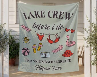 Lake Crew Before I Do Bachelorette Banner, Lake Bachelorette Party Decor, Custom Lake Weekend Party Backdrop, Love On The Lake, Bach Banner