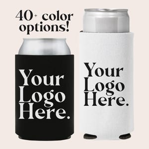 Custom Can Coolers, Personalized Can Cooler, Promotional Giveaway, Custom Party Favors, Can Cooler Custom Logo
