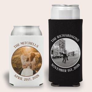 Custom Photo Can Cooler, Wedding Photo Can Cooler, Photo Stubby Holders, Custom Beer Hugger, Personalized Can Cooler Wedding Favors, Coolies