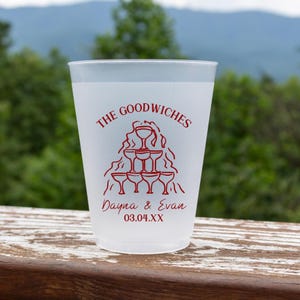 Wedding Frosted Cups, Personalized Wedding Cups, Custom Frosted Wedding Cups, Custom Wedding Cups, Wedding Souvenirs, Cocktail Bar Cups